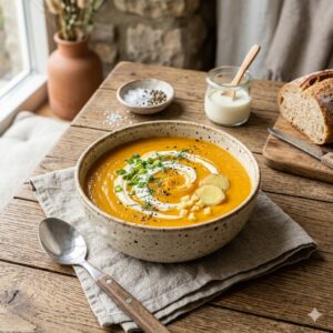 Pumpkin Soup With Fresh Cream
