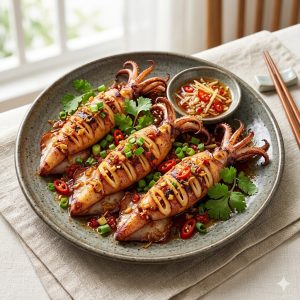 Grilled Squid With Chilli & Lemongrass