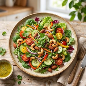 Mixed Veg Salad With Nutrition Nuts