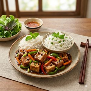 Braised Tofu With Bell Pepper
