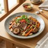 Stir Fried Beef With Onion & Mushroom
