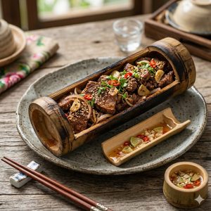 Grilled Beef In Bamboo