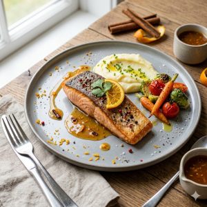 Salmon With Orange / Salt & Pepper