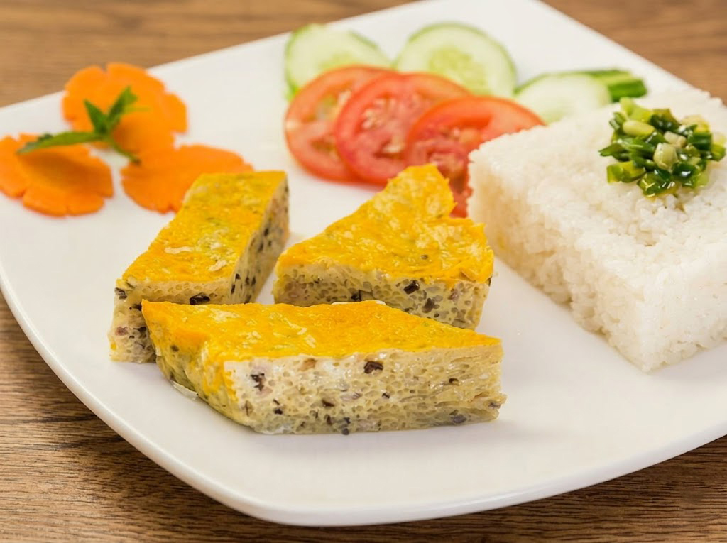 Steamed egg meatloaf ( Chả trứng )